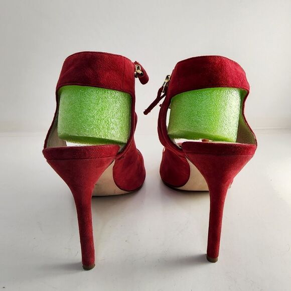 Louise et Cie Lo Jeph shoes red suede heels Dark Romance Party Holiday 8.5 - Picture 4 of 5